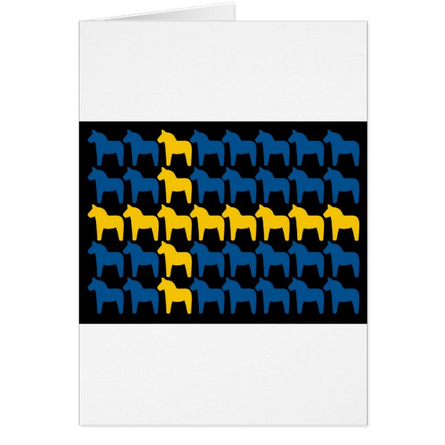 Black Sweden Dala Flag (Front)