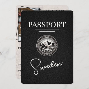 Black Sweden Passport Save The Date