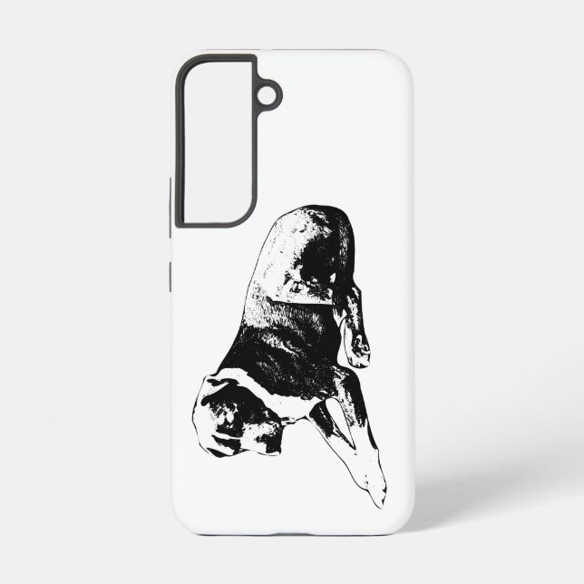 Black Sweep, Calm Frame Samsung Galaxy S22 Case (Back)