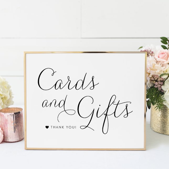 Black Sweet Calligraphy Wedding Cards and Gifts Poster (Creator Uploaded)