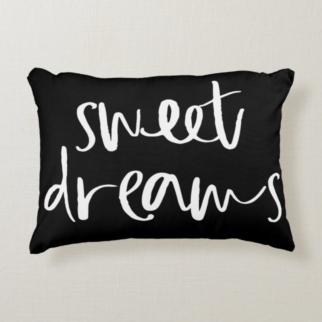 Black Sweet Dreams à la main Coussin (Devant)