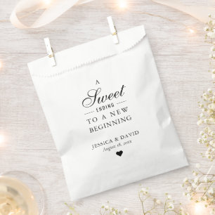 Black Sweet Ending New Beginning Wedding Favour Ba Favour Bag