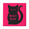 Black sweet kitty on hot pink