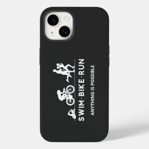 Black • Swim Bike Run Triathlon Icon Series Case-Mate iPhone 14 Case