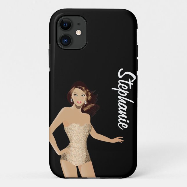 Black Swinsuit Girl Mate ID™ iPhone 5 Case (Back)