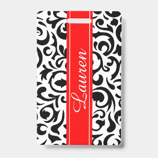 Black Swirl Luggage Tag / Badge
