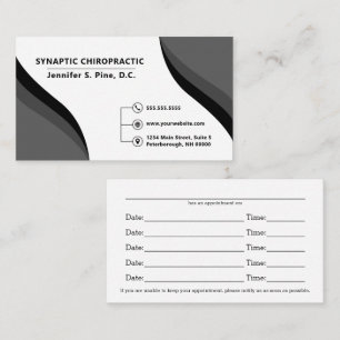 Black Swirl Professional Multiple Appointment Card