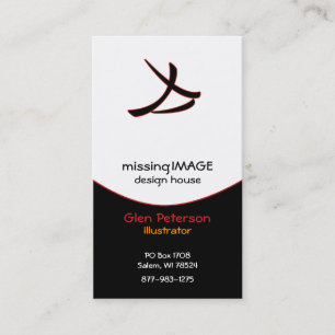 Black Swoop with Red Business Card