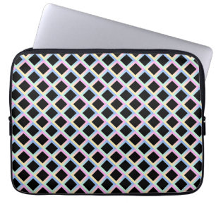 Black Symmetric Diamonds with Gradient Frames Laptop Sleeve