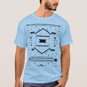 Black Symmetrical Southwest Abstract Design T-Shir T-Shirt