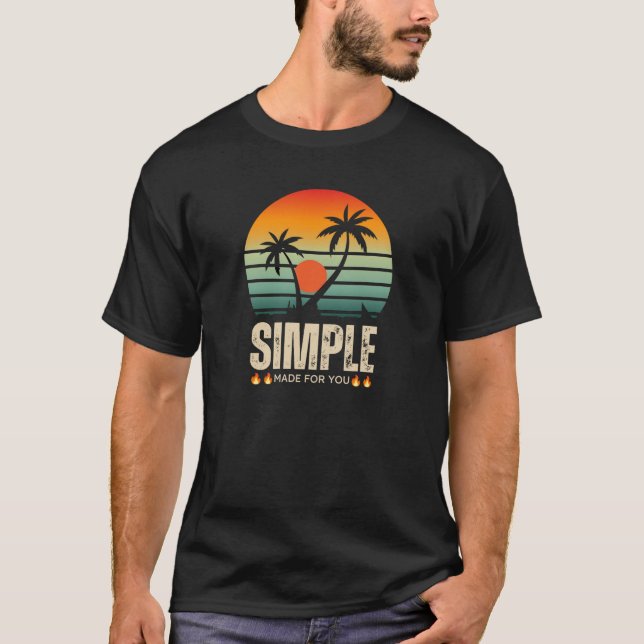 Black T-shirt Simple typography (Front)