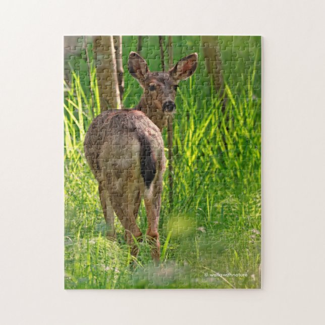 Black-Tailed Deer in the Forest Jigsaw Puzzle (Vertical)
