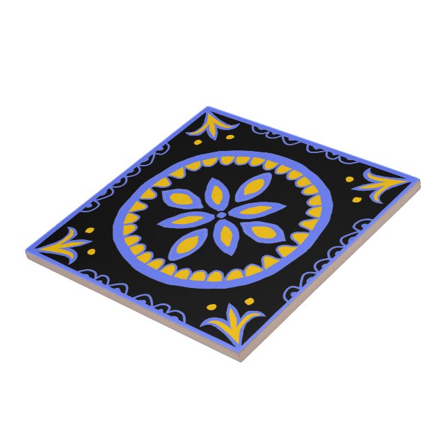 Black Talavera Tile (Side)