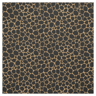 Black Tan Animal Print Fabric