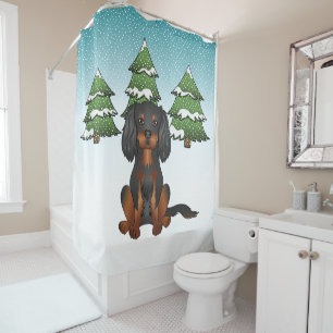 Black Tan Cavalier King Charles Spaniel In Winter