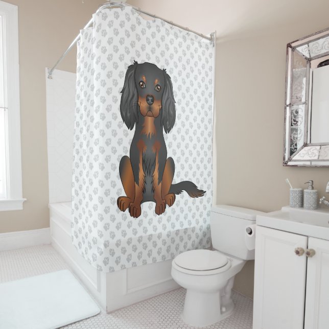 Black & Tan Cavalier King Charles Spaniel & Paws (In Situ)
