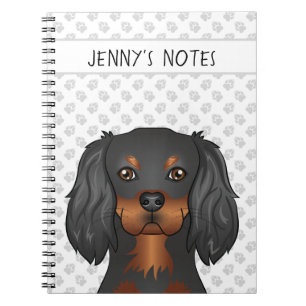 Black & Tan Cavalier King Charles Spaniel & Text Notebook