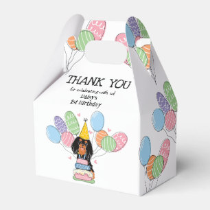 Black Tan Cavalier King Charles Spaniel Thank You Favor Box