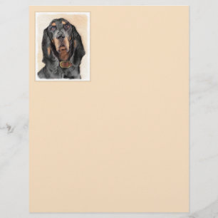 Black & Tan Coonhound Painting - Original Dog Art