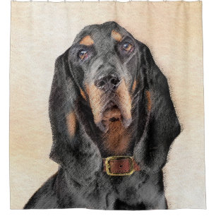 Black & Tan Coonhound Painting - Original Dog Art