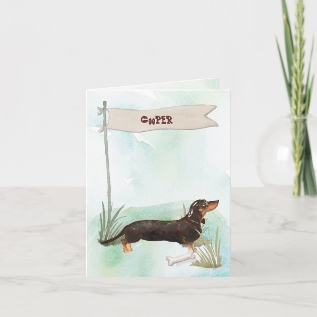 Black & Tan Dachshund Félicitations pour le nouvea (Devant)