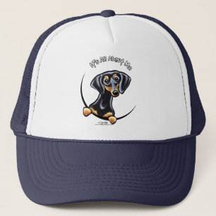 Black Tan Dachshund Its All About Me Trucker Hat