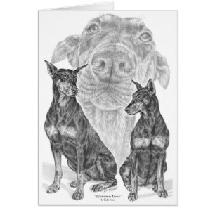 Black/Tan Doberman Pinscher Chien Art par Kelli Sw