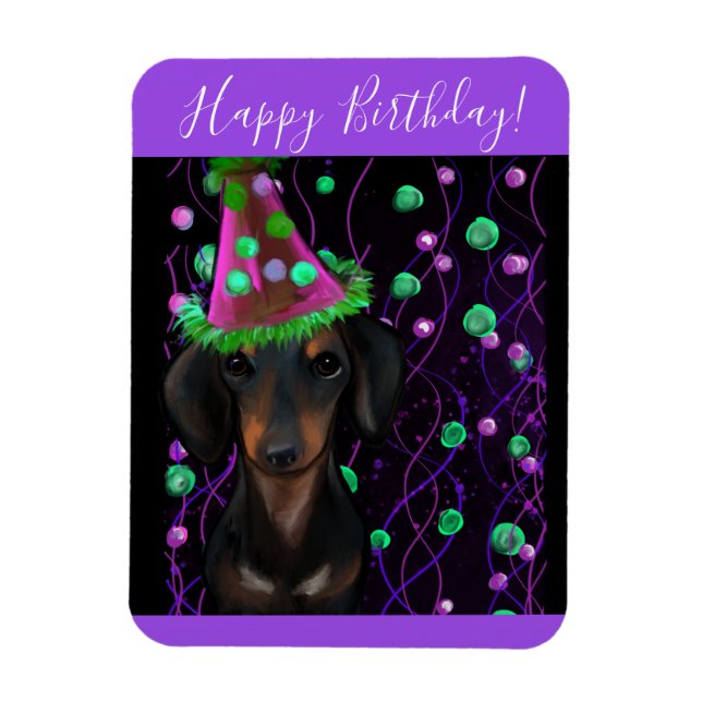 Black & Tan Doxie Magnet (Vertical)