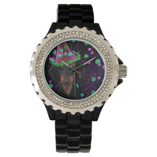 Black & Tan Doxie Watch (Front)