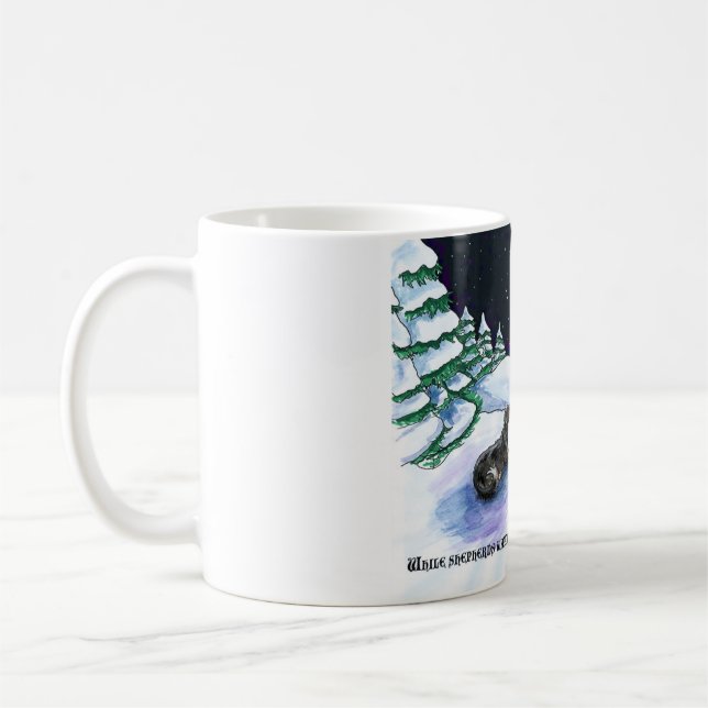 Black & Tan English Shepherd Christmas Mug (Left)