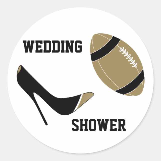 Black & Tan Football Themed Envelope Seal (Front)