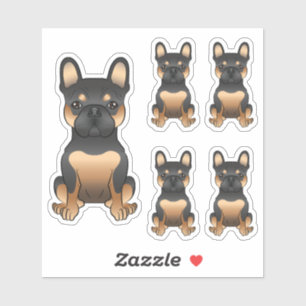 Black & Tan French Bulldog Cute Dog Illustrations