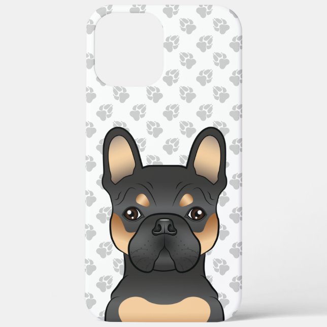 Black & Tan French Bulldog / Frenchie Cartoon Dog Case-Mate iPhone Case (Back)