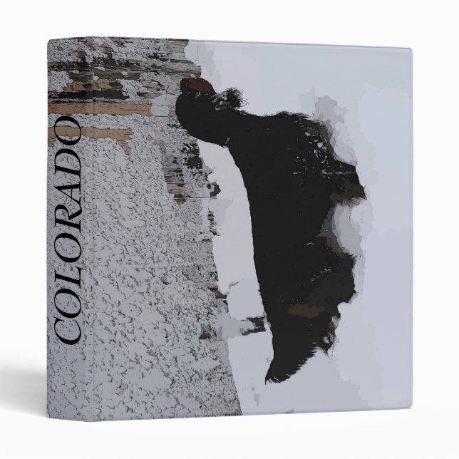 Black & Tan Gordon Setter Pointing in a Snowstorm Binder (Front/Spine)