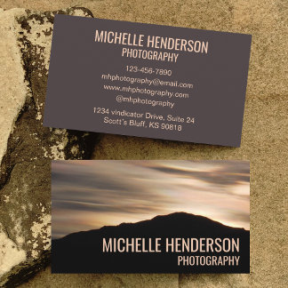 Black & Tan Mountain Silhouette Professional Business Card