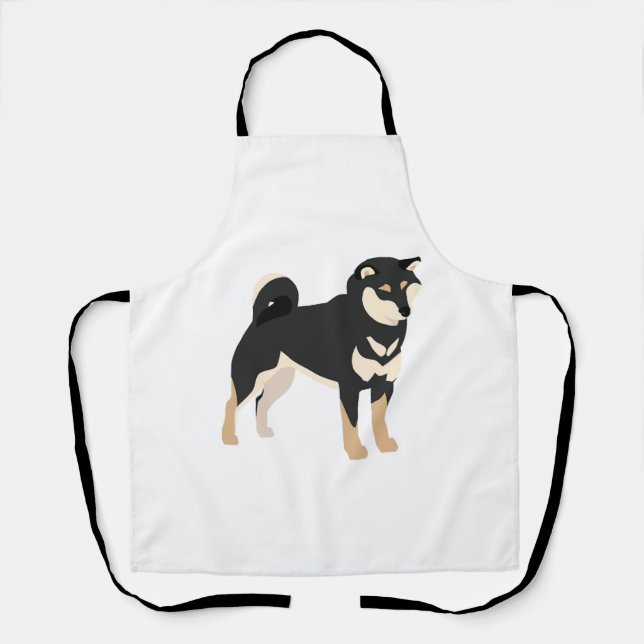 Black & Tan Shiba Inu Dog Owner Lover Gift Apron (Front)