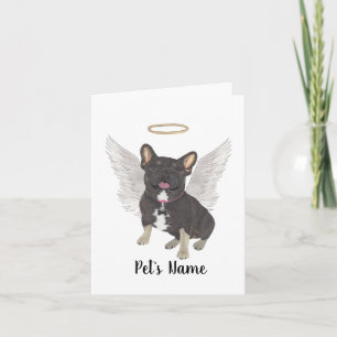 Black & Tan Tricolor Frenchie Sympathy Memorial Card