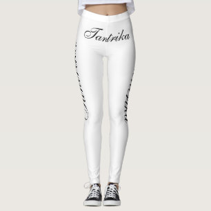 black tantrika on white leggings