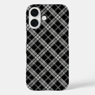 Black Tartan iPhone 16 Case