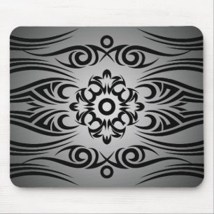 Black Tattoo Tribal 1 black fadeIN Mouse Pad