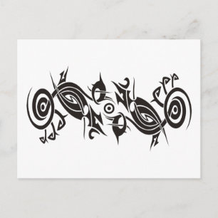 Black Tattoo Tribal 2 Postcard