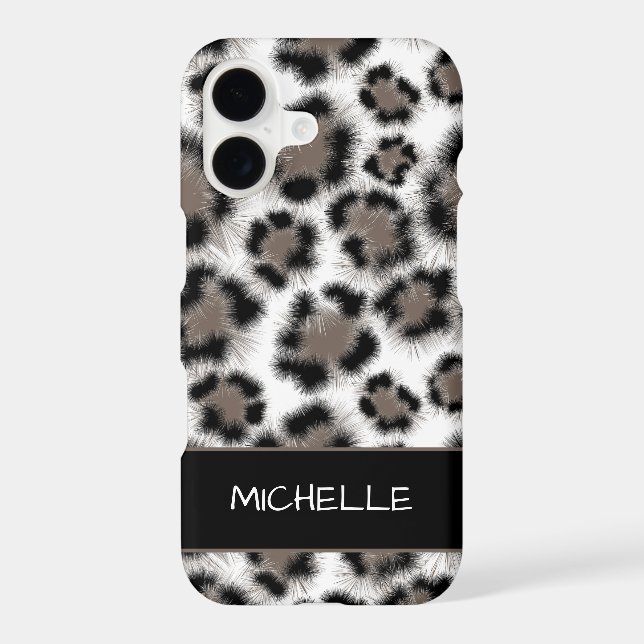 Black Taupe Leopard Print Customizable (Back)