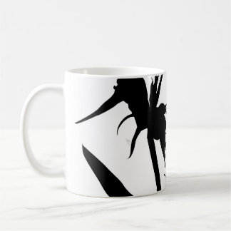 BLACK - Tazon with Black Flower of Paradise Coffee Mug