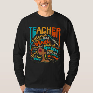 Black Teacher Educator Magic Africa Proud History T-Shirt