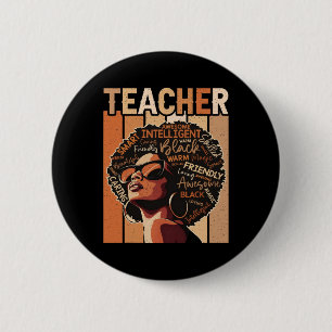Black Teacher Magic Black History Education Melani 2 Inch Round Button