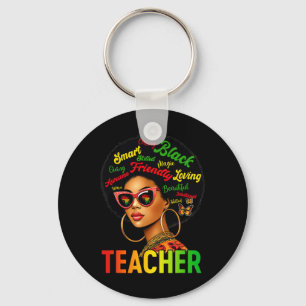 Black Teacher Magic Black History Education Melani Keychain