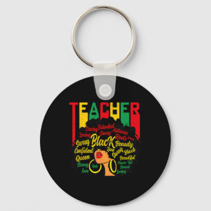 Black Teacher Magic Black History Education Melani Keychain