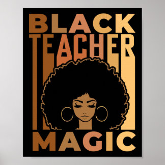 Black Teacher Magic Black History Month Melanin Me Poster