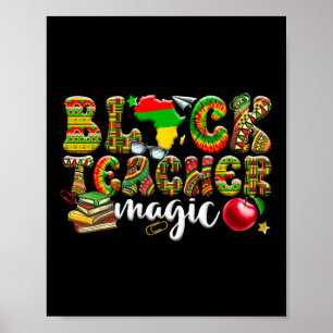 Black Teacher Magic Black History Month Men Women  Poster