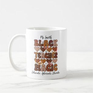 Black Teacher Magic Personalized Mug